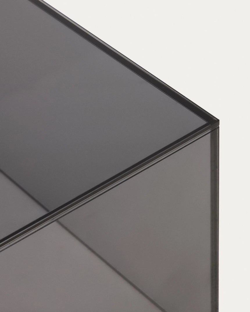 Couchtisch Orlia aus gehärtetem Glas in Dunkelgrau, 110 x 50 cm von Kave Home – Bild 3
