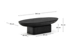 Couchtisch Ovak aus massivem Akazienholz mit schwarzem Finish, FSC 100%, 140 x 70 cm von Kave Home – Produktbild 4