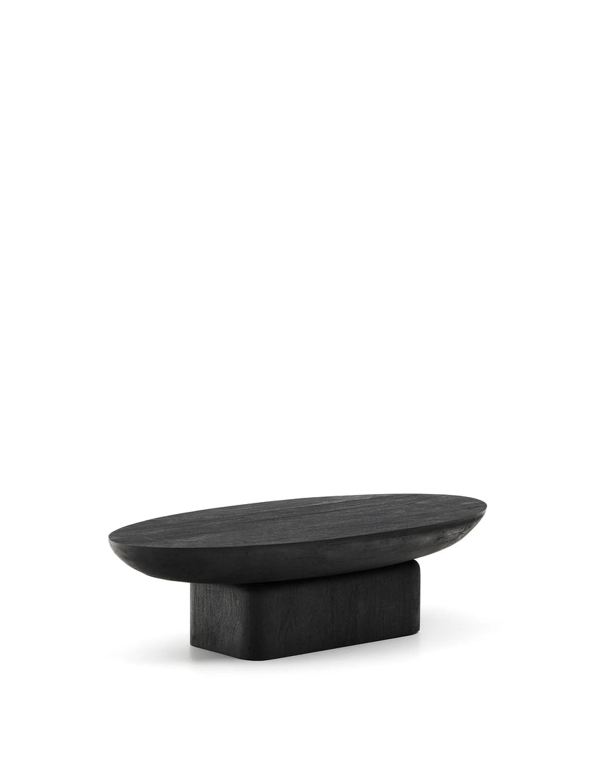Couchtisch Ovak aus massivem Akazienholz mit schwarzem Finish, FSC 100%, 140 x 70 cm von Kave Home – Produktbild 5