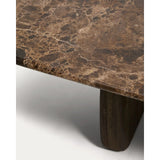 Couchtisch Pirita aus braunem Marmor mit Beinen aus massivem Eichenholz, 147 x 65 cm, FSC 100 % von Kave Home – Bild 6