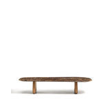 Couchtisch Pirita aus braunem Marmor mit Beinen aus massivem Eichenholz mit naturfarbenem Finish, 147 x 65 cm, FSC 100 % von Kave Home – Bild 1
