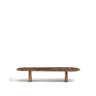 Couchtisch Pirita aus braunem Marmor mit Beinen aus massivem Eichenholz mit naturfarbenem Finish, 147 x 65 cm, FSC 100 % von Kave Home – Bild 1