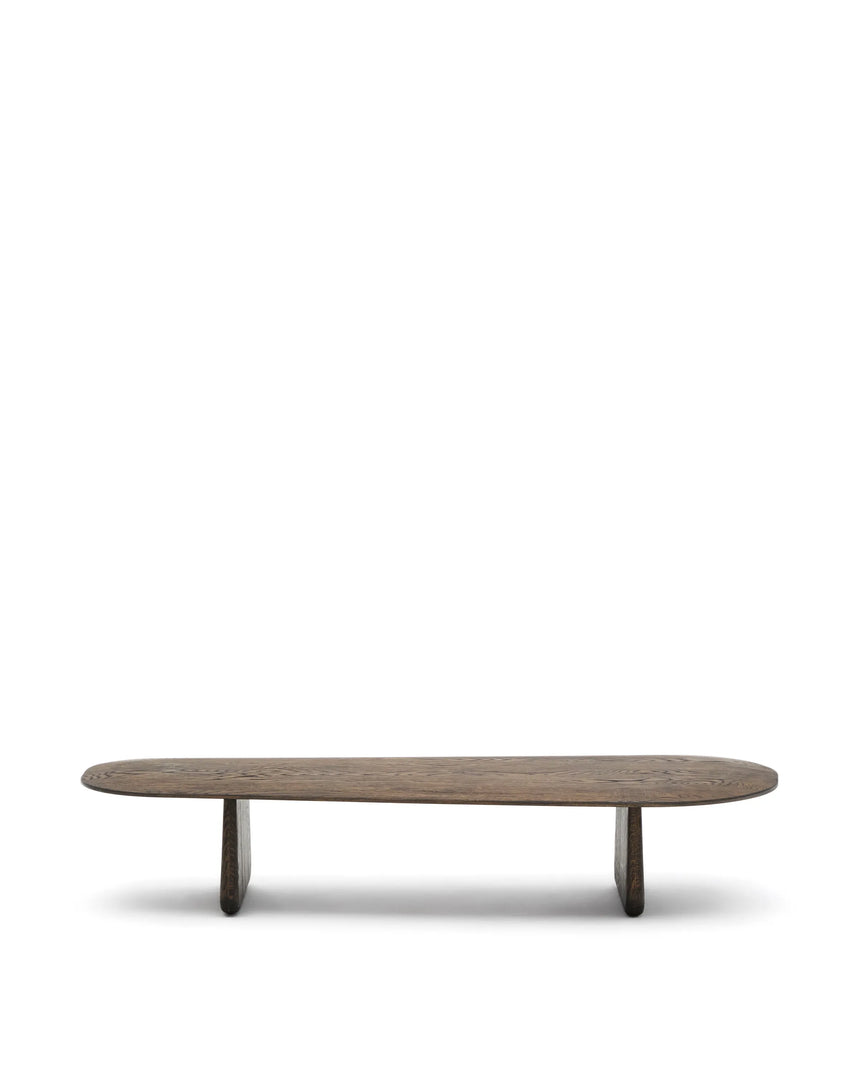 Couchtisch Pirita aus massiver Eiche mit dunklem Finish 146 x 56,5 cm FSC 100% von Kave Home – Produktbild 7