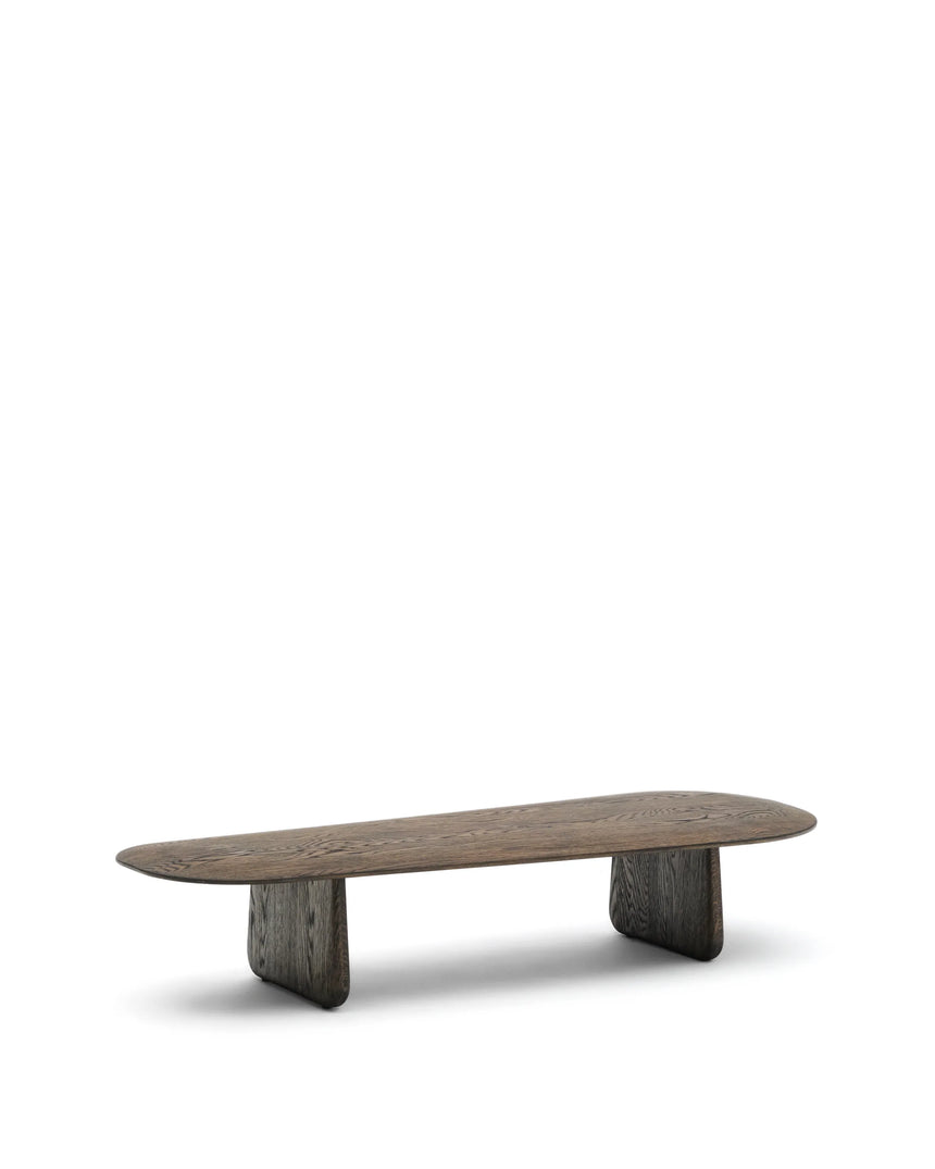 Couchtisch Pirita aus massiver Eiche mit dunklem Finish 146 x 56,5 cm FSC 100% von Kave Home – Produktbild 8