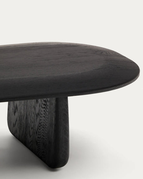 Couchtisch Pirita aus massiver Eiche mit schwarzem Finish 146 x 56,5 cm FSC 100% von Kave Home – Produktbild 2