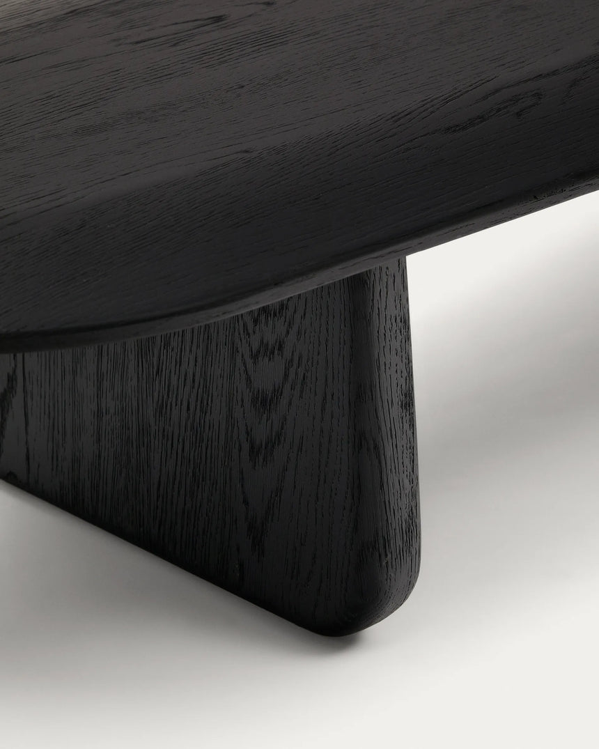 Couchtisch Pirita aus massiver Eiche mit schwarzem Finish 146 x 56,5 cm FSC 100% von Kave Home – Produktbild 3
