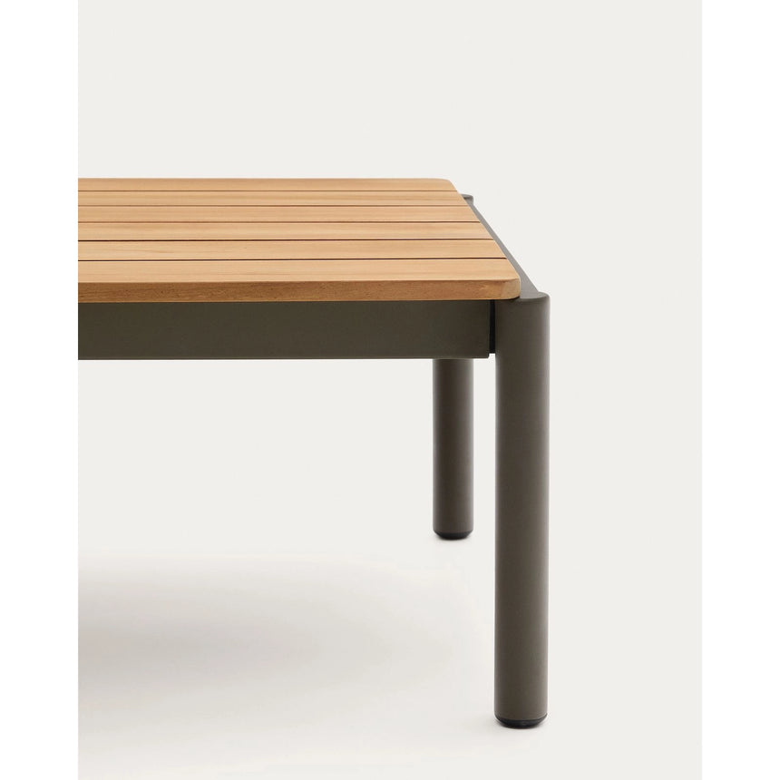 Couchtisch Sorells aus grünem Aluminium und Teakholz 63 x 144,6 cm FSC 100%   von Kave Home – Bild 8
