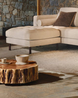 Couchtisch Tavine aus massivem Akazienholz mit gebleichtem Finish und Rollen Ø 65 cm von Kave Home – Produktbild 2