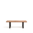 Couchtisch Uxue aus massivem Akazienholz mit Beinen aus schwarzem Stahl 130 x 64 cm von Kave Home – Bild 1
