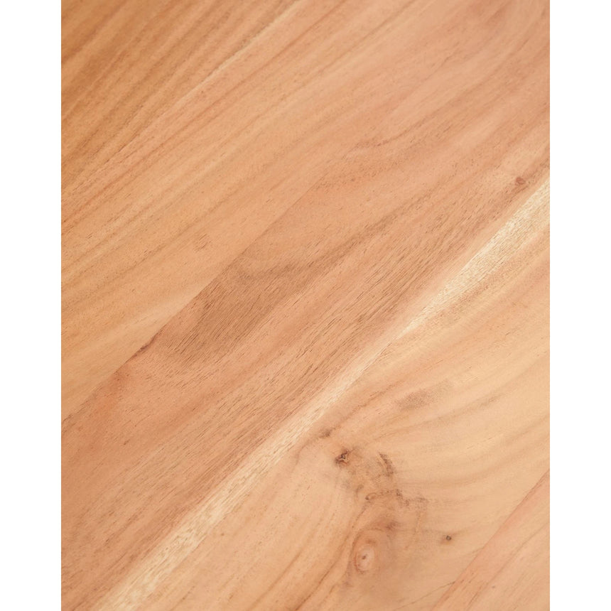 Couchtisch Uxue aus massivem Akazienholz mit Beinen aus schwarzem Stahl 130 x 64 cm von Kave Home – Bild 5