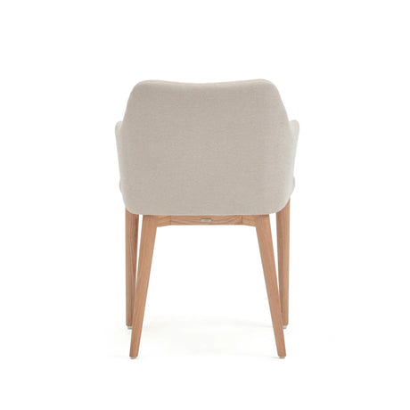 Croft Stuhl mit beiger Chenille und Beinen aus massiver Esche von Kave Home – Produktbild 7