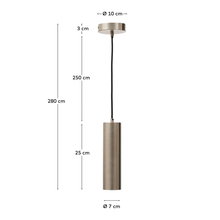 Deckenleuchte Andia aus Aluminium mit gebürstetem, silberfarbene Finish von Kave Home – Bild 3