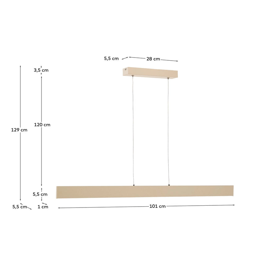 Deckenleuchte Boadella aus Aluminium mit beigem Finish von Kave Home – Bild 4