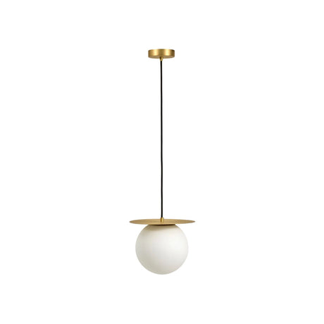Deckenleuchte Brisia aus Metall mit gebürstetem Messing-Finish und einer mattierten Glaskugel Ø 20 cm von Kave Home – Bild 1
