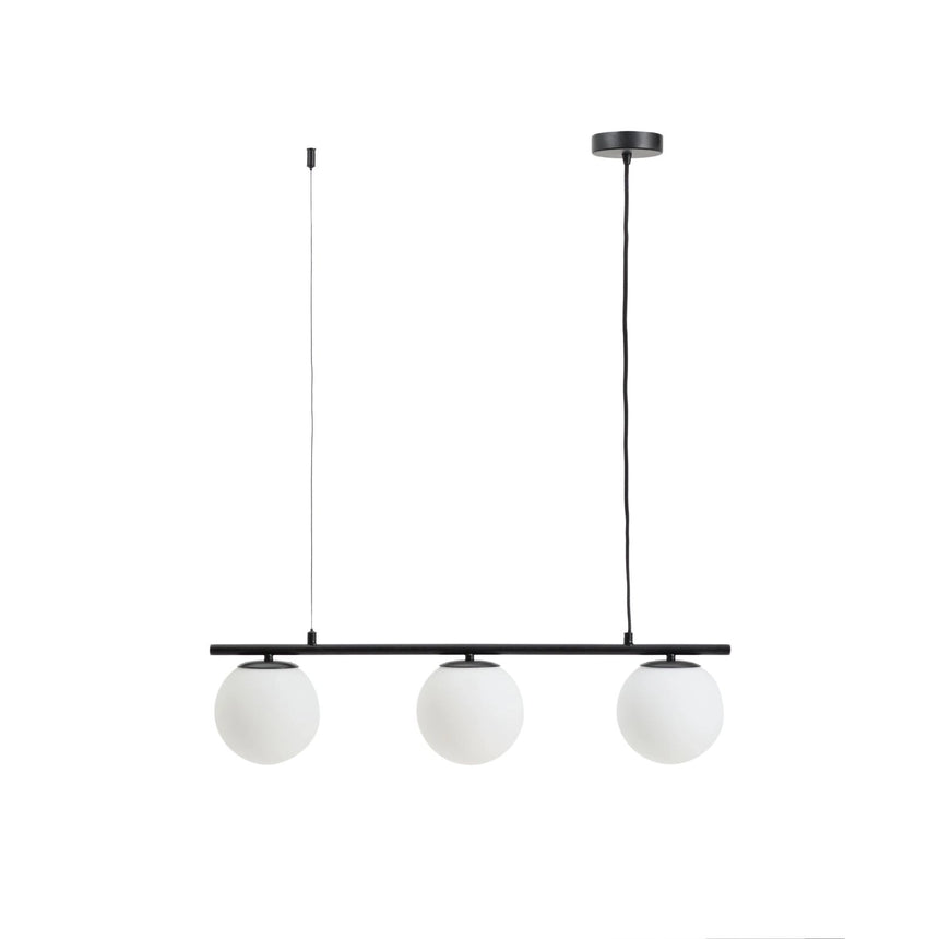 Deckenleuchte Brisia aus Metall mit schwarzem Finish und drei Glaskugeln Ø15 cm von Kave Home – Bild 1