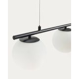 Deckenleuchte Brisia aus Metall mit schwarzem Finish und drei Glaskugeln Ø15 cm von Kave Home – Bild 5