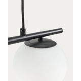 Deckenleuchte Brisia aus Metall mit schwarzem Finish und drei Glaskugeln Ø15 cm von Kave Home – Bild 6