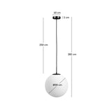 Deckenleuchte Brisia aus Metall mit schwarzem Finish und einer Glaskugel Ø30 cm von Kave Home – Bild 3