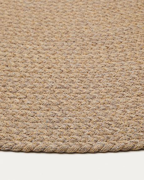 Despas Teppich rund aus synthetischen Fasern beige Ø 200 cm von Kave Home – Produktbild 1