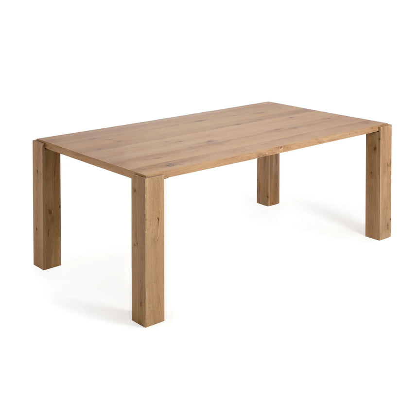 Deyanira Tisch mit Eichenfurnier und massiven Eichenbeinen 200 x 100 cm von Kave Home – Produktbild 6
