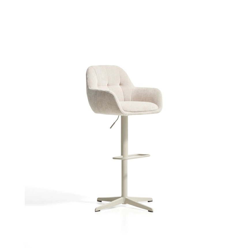 Drehhocker Dorina mit Chenille und Stahlbeinen von Kave Home – Bild 1