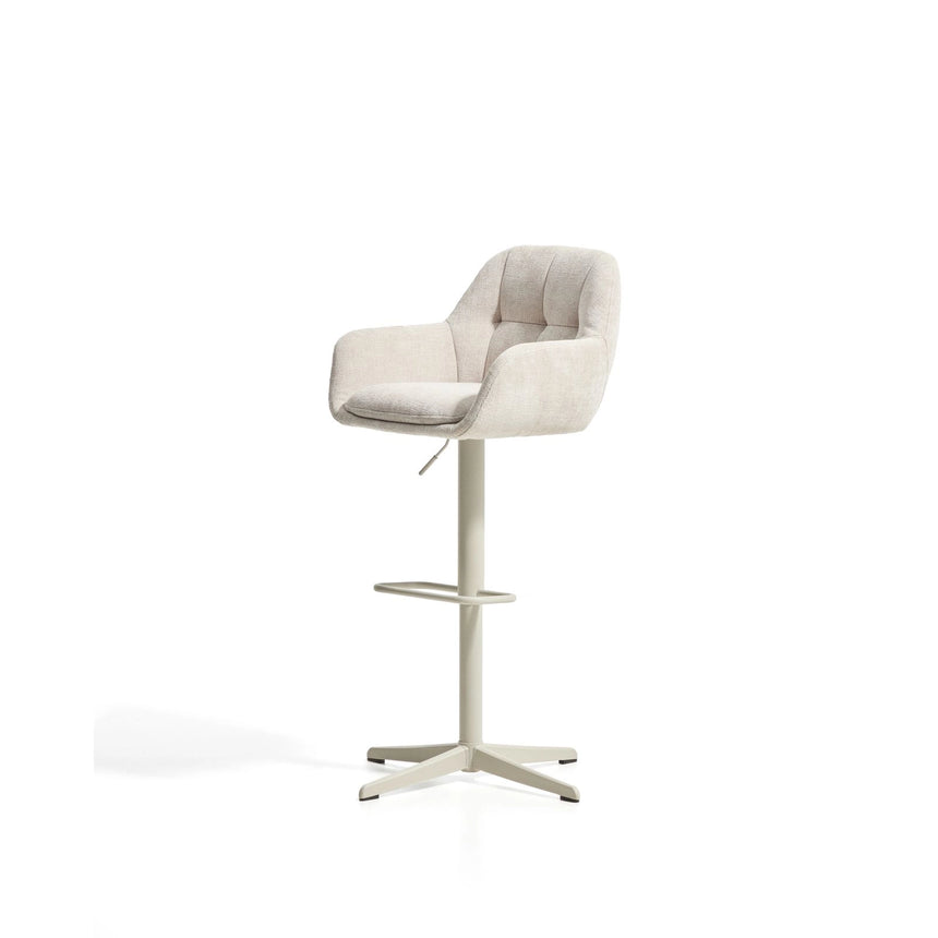 Drehhocker Dorina mit Chenille und Stahlbeinen von Kave Home – Bild 10
