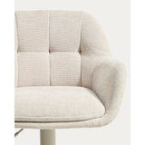 Drehhocker Dorina mit Chenille und Stahlbeinen von Kave Home – Bild 11