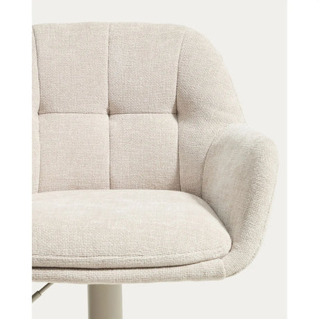 Drehhocker Dorina mit Chenille und Stahlbeinen von Kave Home – Bild 11