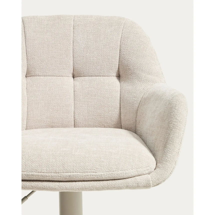 Drehhocker Dorina mit Chenille und Stahlbeinen von Kave Home – Bild 11