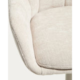 Drehhocker Dorina mit Chenille und Stahlbeinen von Kave Home – Bild 13