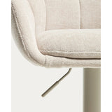 Drehhocker Dorina mit Chenille und Stahlbeinen von Kave Home – Bild 14