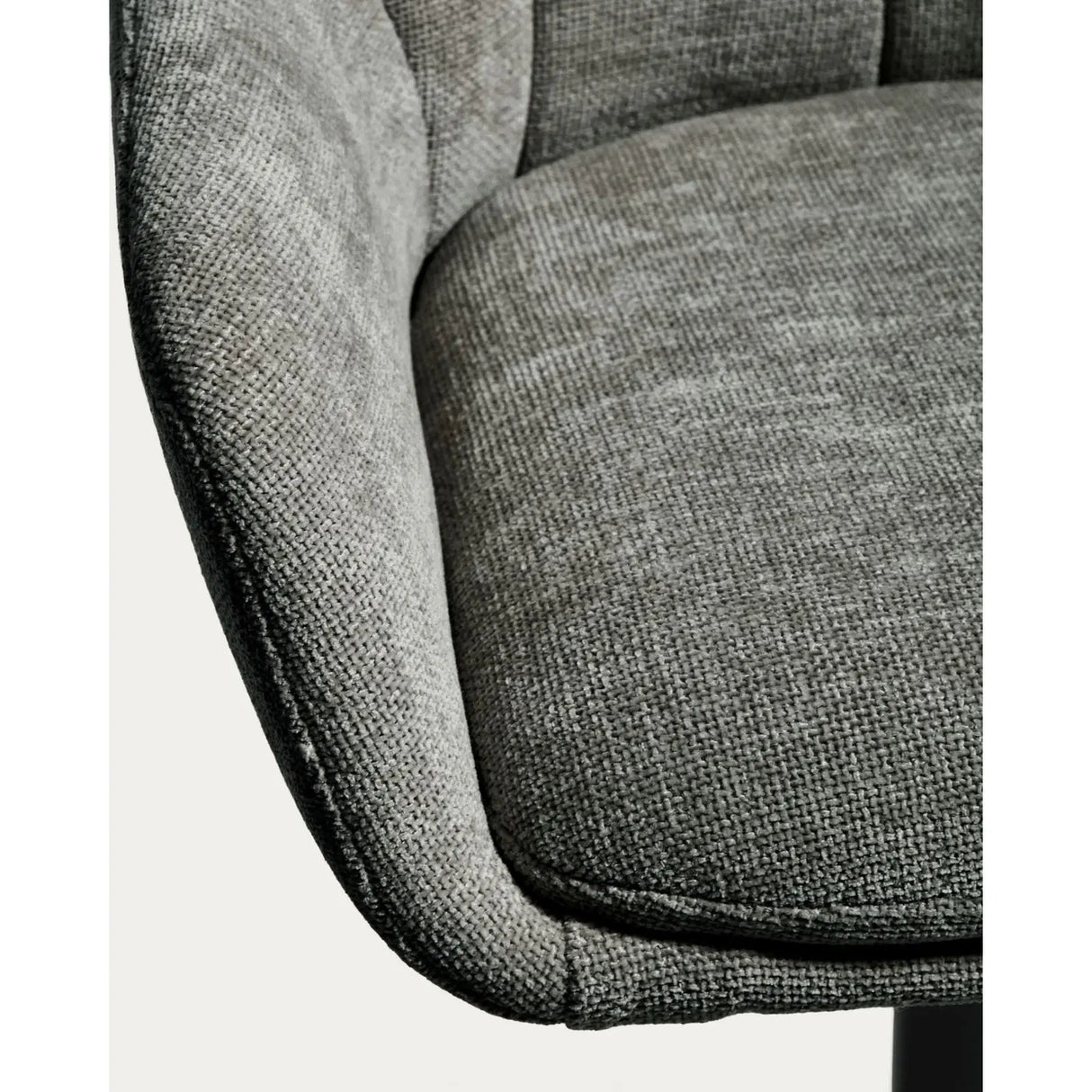 Drehhocker Dorina mit grüner Chenille und Stahlbeinen mit grünem Finish von Kave Home – Bild 12