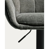Drehhocker Dorina mit grüner Chenille und Stahlbeinen mit grünem Finish von Kave Home – Bild 13
