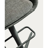 Drehhocker Dorina mit grüner Chenille und Stahlbeinen mit grünem Finish von Kave Home – Bild 14