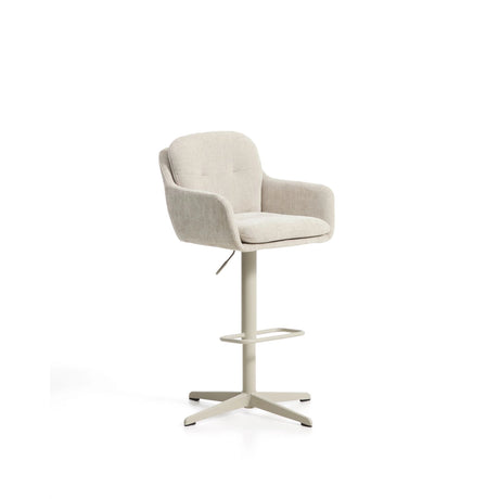 Drehhocker Lexa mit Chenille und Stahlbeinen, verschiedene Finishes von Kave Home – Bild 1