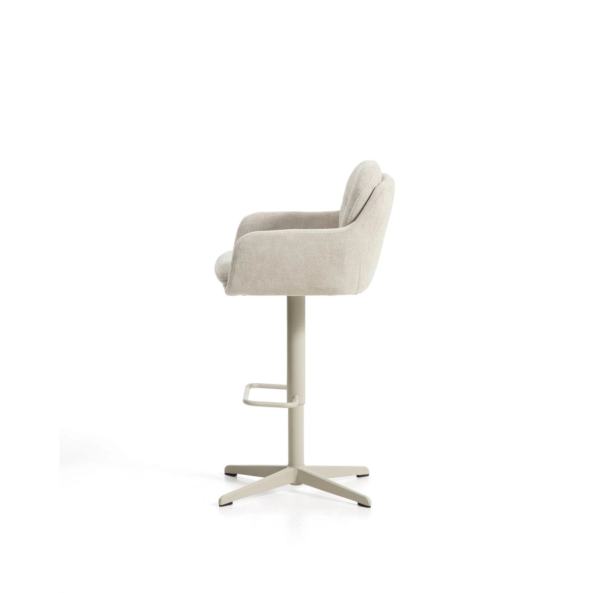 Drehhocker Lexa mit Chenille und Stahlbeinen, verschiedene Finishes von Kave Home – Bild 10
