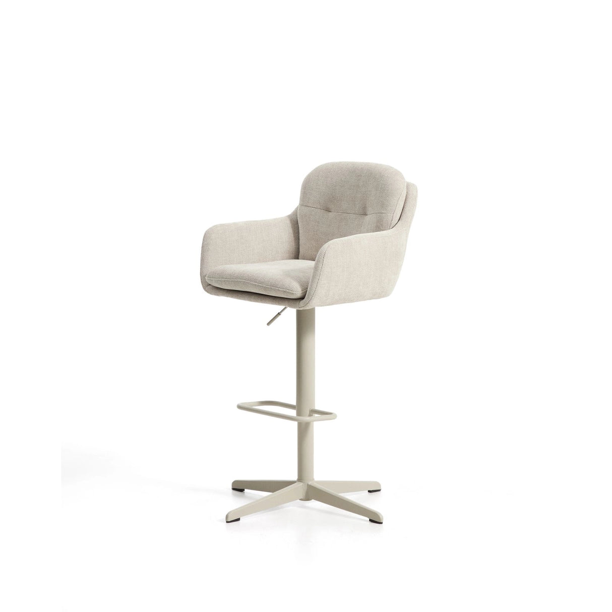 Drehhocker Lexa mit Chenille und Stahlbeinen, verschiedene Finishes von Kave Home – Bild 11