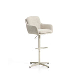 Drehhocker Lexa mit Chenille und Stahlbeinen, verschiedene Finishes von Kave Home – Bild 12