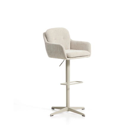 Drehhocker Lexa mit Chenille und Stahlbeinen, verschiedene Finishes von Kave Home – Bild 12
