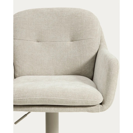 Drehhocker Lexa mit Chenille und Stahlbeinen, verschiedene Finishes von Kave Home – Bild 14