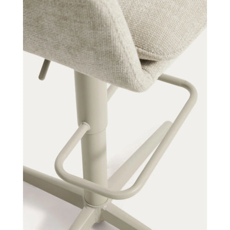 Drehhocker Lexa mit Chenille und Stahlbeinen, verschiedene Finishes von Kave Home – Bild 17