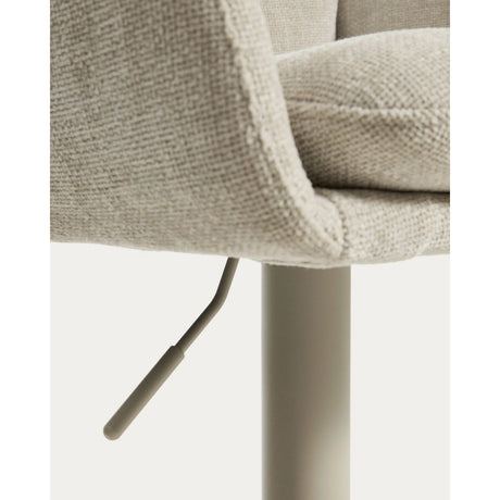 Drehhocker Lexa mit Chenille und Stahlbeinen, verschiedene Finishes von Kave Home – Bild 18