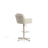 Drehhocker Lexa mit Chenille und Stahlbeinen, verschiedene Finishes von Kave Home – Bild 6