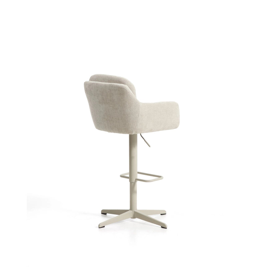 Drehhocker Lexa mit Chenille und Stahlbeinen, verschiedene Finishes von Kave Home – Bild 6