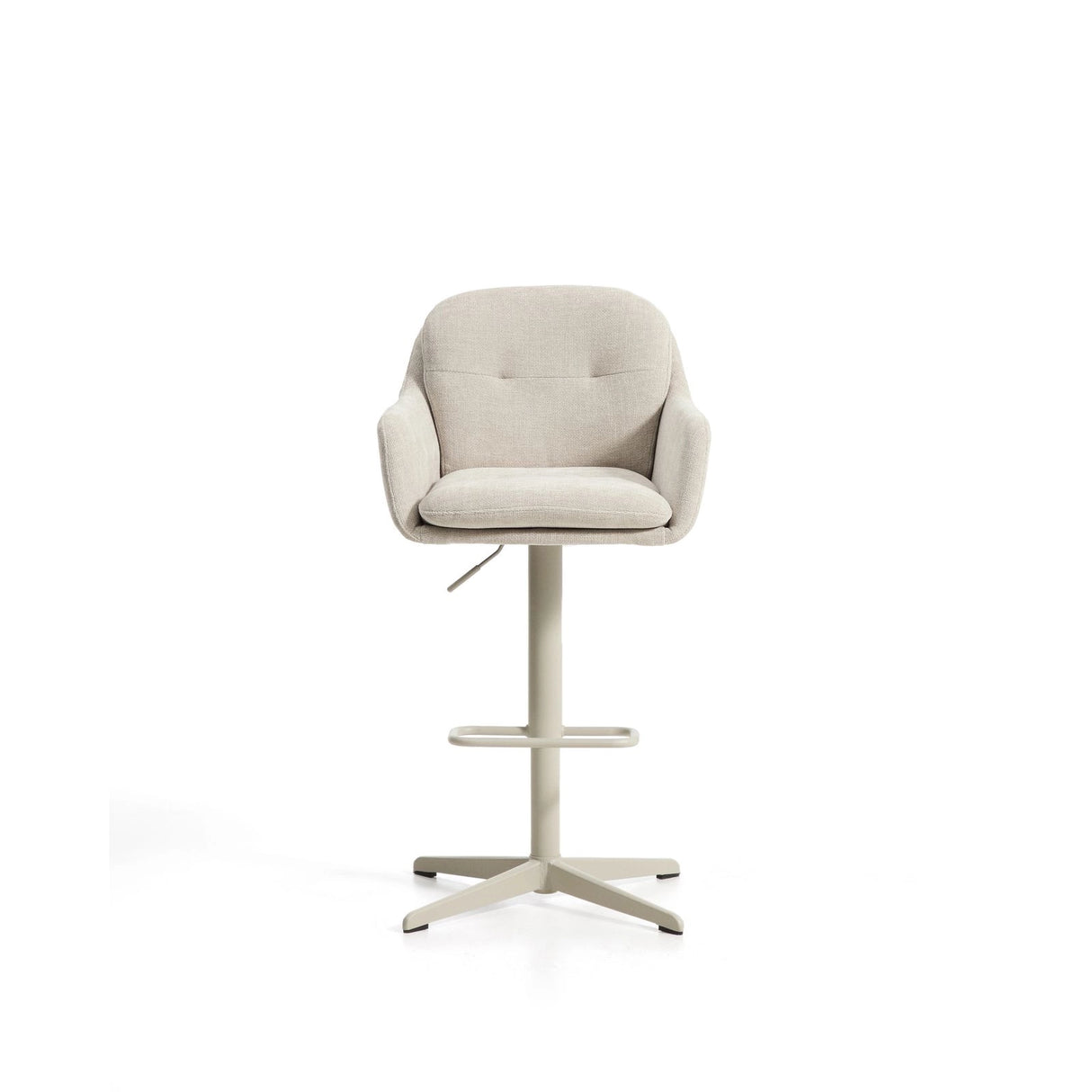 Drehhocker Lexa mit Chenille und Stahlbeinen, verschiedene Finishes von Kave Home – Bild 7