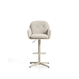 Drehhocker Lexa mit Chenille und Stahlbeinen, verschiedene Finishes von Kave Home – Bild 7