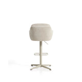 Drehhocker Lexa mit Chenille und Stahlbeinen, verschiedene Finishes von Kave Home – Bild 8