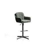Drehhocker Lexa mit grüner Chenille und Stahlbeinen mit grünem Finish von Kave Home – Bild 1