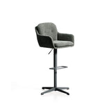 Drehhocker Lexa mit grüner Chenille und Stahlbeinen mit grünem Finish von Kave Home – Bild 11