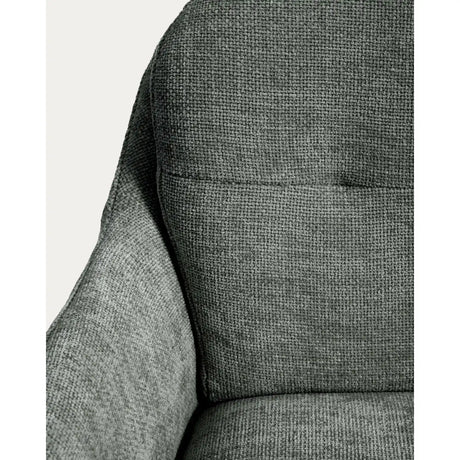 Drehhocker Lexa mit grüner Chenille und Stahlbeinen mit grünem Finish von Kave Home – Bild 15